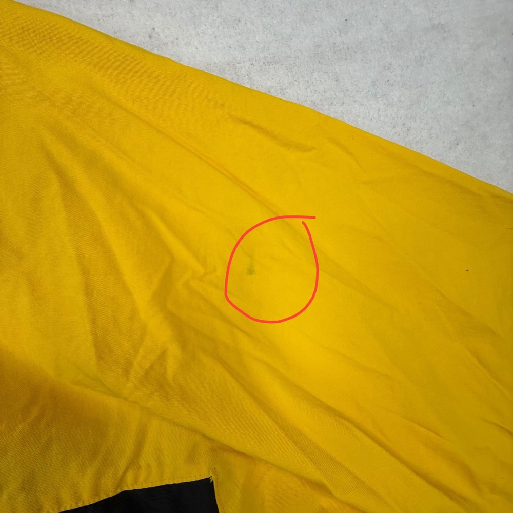 Adidas Trefoil Mens Large Yellow Blk Colorblock Windbreaker Jacket retro -spots - Picture 3 of 11